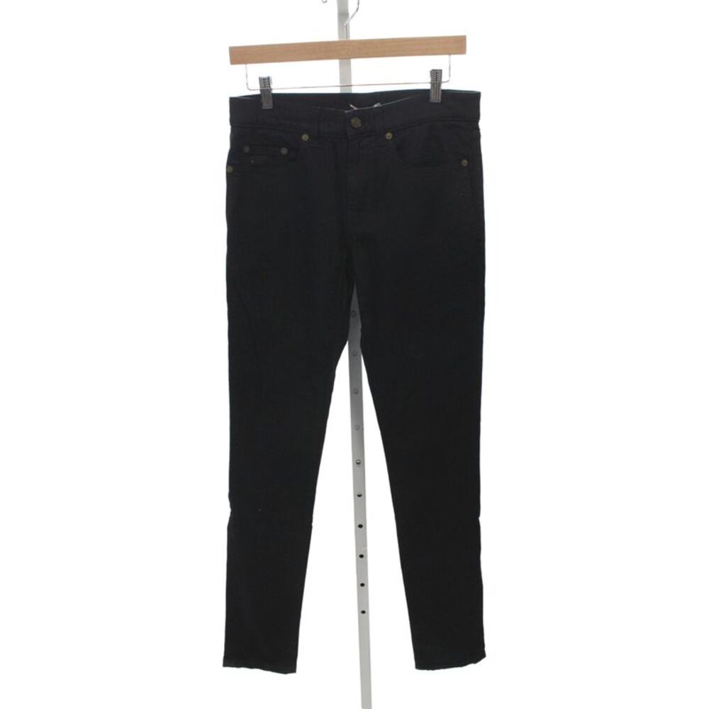 Saint Laurent Mens Skinny Jeans Black Cotton Size S